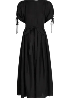 Linnea belted linen midi dress