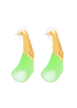 Liquid Lucite 14kt gold-plated earrings