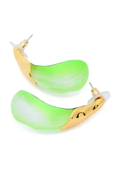 Liquid Lucite 14kt gold-plated earrings