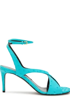 Liria 75 cross-over ostrich leather sandals