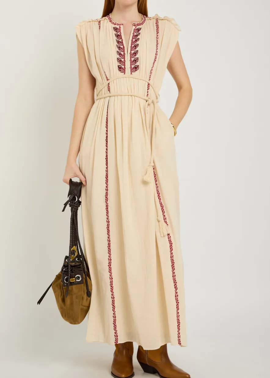 Liviane embroidered cotton maxi dress