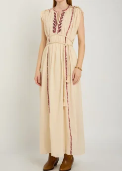 Liviane embroidered cotton maxi dress