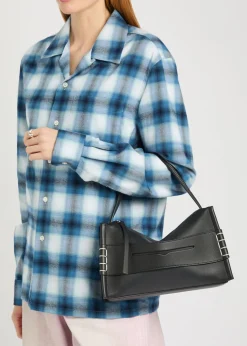 Loafer leather shoulder bag