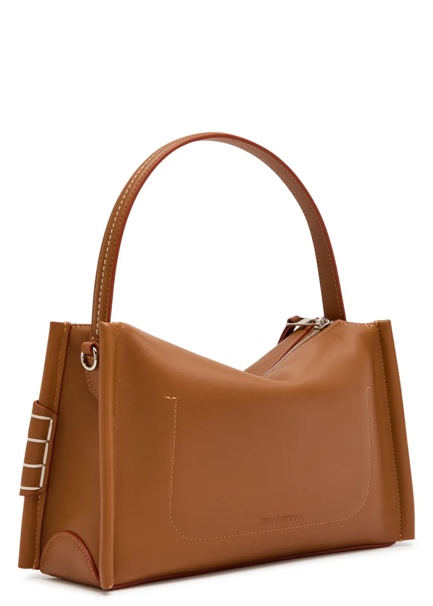 Loafer leather shoulder bag