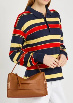 Loafer leather shoulder bag