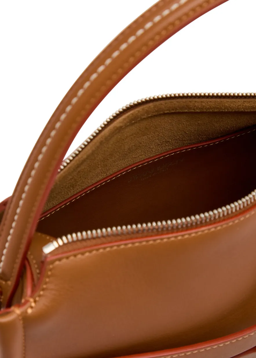 Loafer leather shoulder bag
