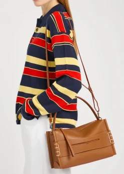 Loafer leather shoulder bag