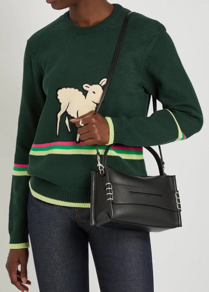 Loafer small leather top handle bag