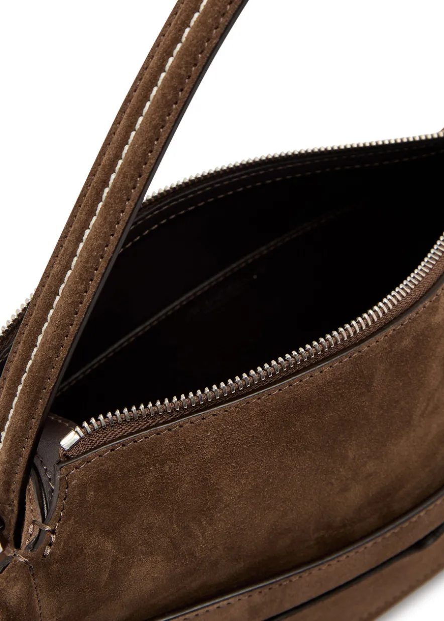 Loafer suede shoulder bag