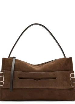 Loafer suede shoulder bag
