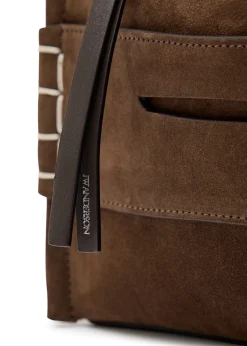 Loafer suede shoulder bag
