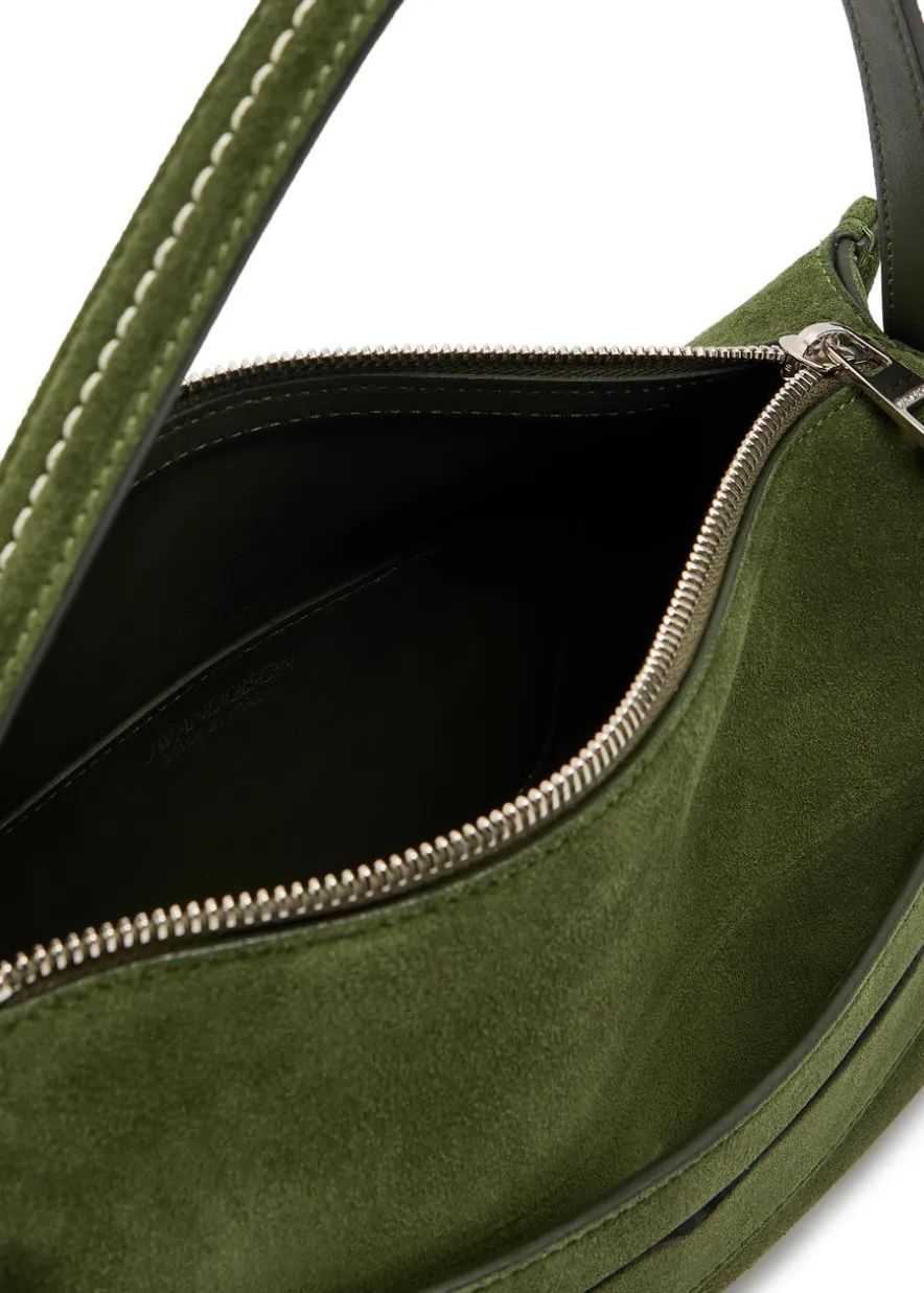 Loafer suede shoulder bag