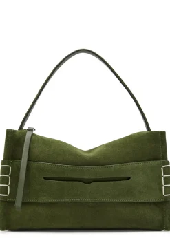 Loafer suede shoulder bag