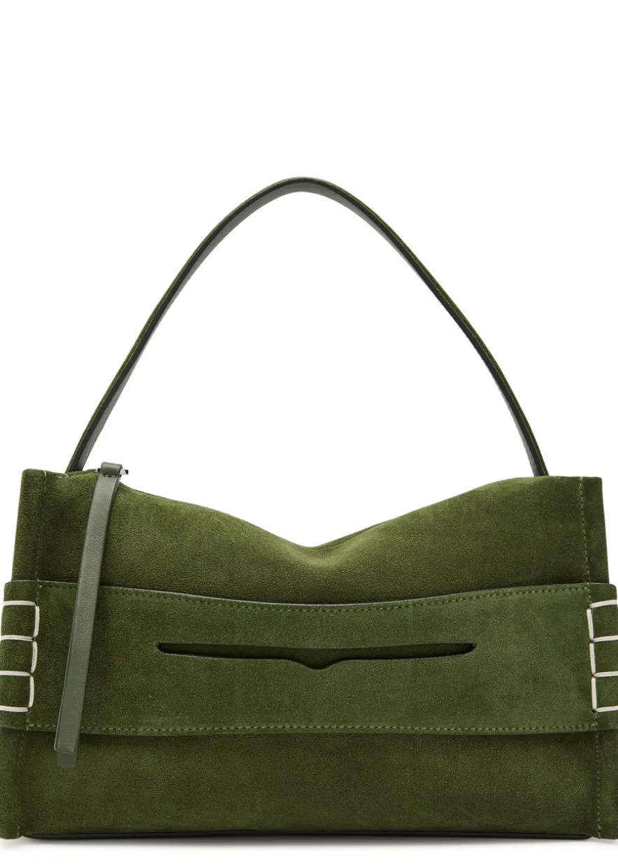 Loafer suede shoulder bag