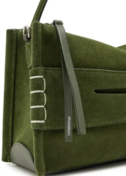 Loafer suede shoulder bag