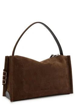 Loafer suede shoulder bag
