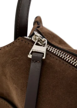 Loafer suede shoulder bag