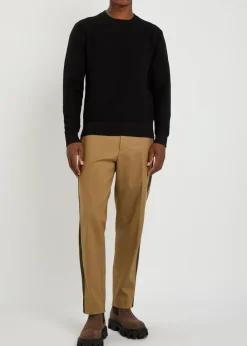 Logo-appliqué cotton-knit jumper