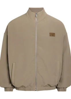 Logo-appliquéd cady track jacket