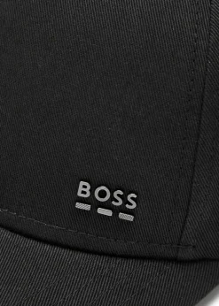 Logo-appliquéd canvas cap