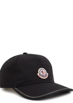 Logo-appliquéd canvas cap