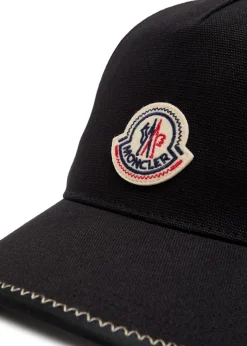 Logo-appliquéd canvas cap