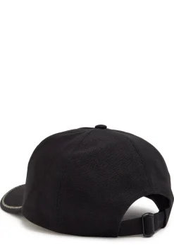 Logo-appliquéd canvas cap