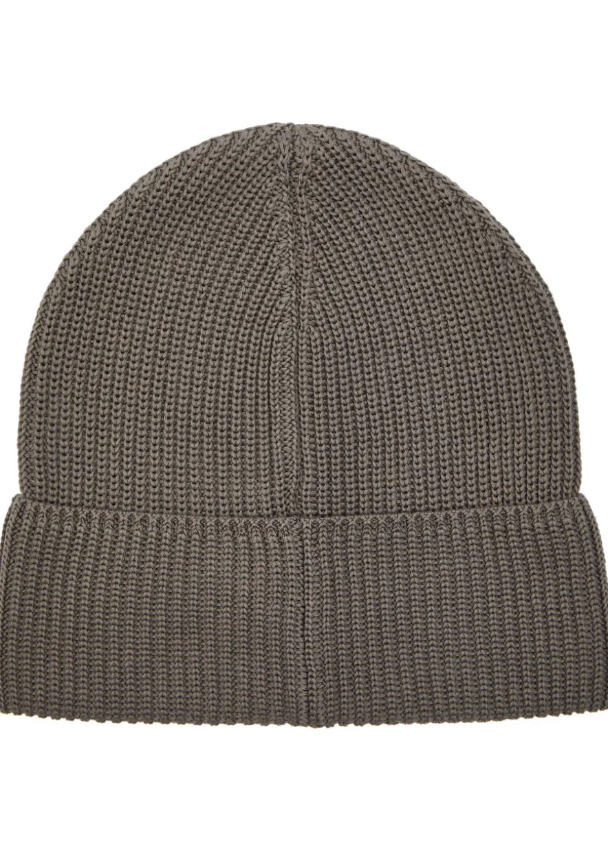 Logo-appliquéd cotton beanie