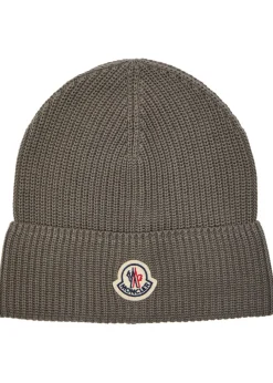 Logo-appliquéd cotton beanie