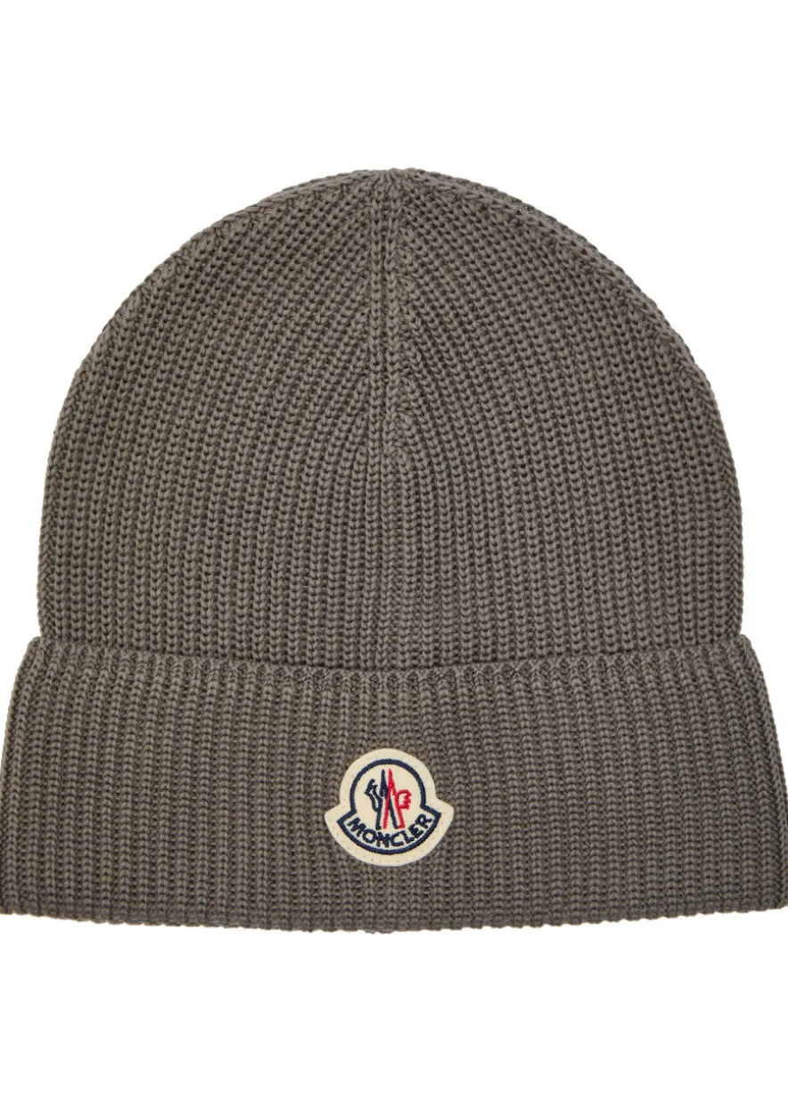Logo-appliquéd cotton beanie
