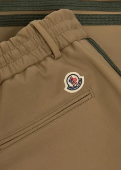 Logo-appliquéd cotton-blend chinos