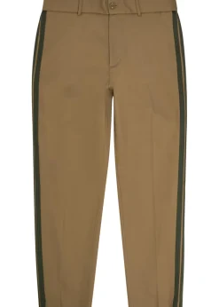 Logo-appliquéd cotton-blend chinos