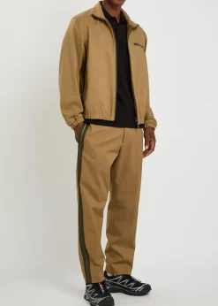 Logo-appliquéd cotton-blend chinos
