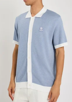 Logo-appliquéd cotton-knit shirt