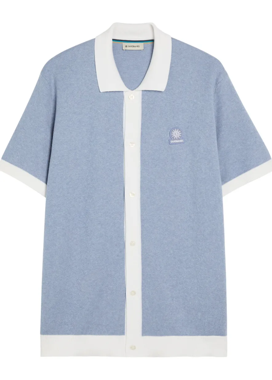 Logo-appliquéd cotton-knit shirt