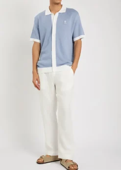 Logo-appliquéd cotton-knit shirt