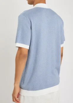 Logo-appliquéd cotton-knit shirt