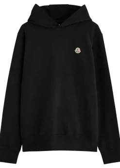 Logo-appliquéd hooded cotton sweatshirt