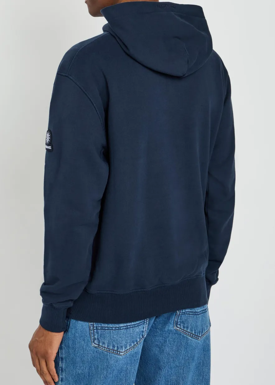 Logo-appliquéd hooded cotton sweatshirt