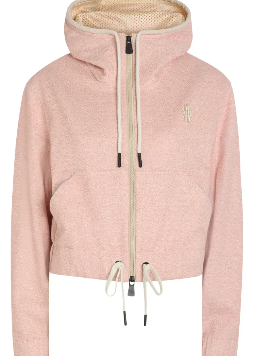 Logo-appliquéd hooded linen-blend sweatshirt