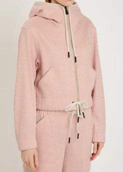 Logo-appliquéd hooded linen-blend sweatshirt