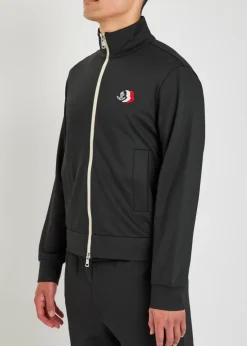 Logo-appliquéd jersey jacket
