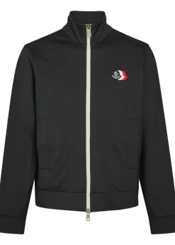 Logo-appliquéd jersey jacket