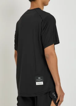 Logo-appliquéd jersey running T-shirt
