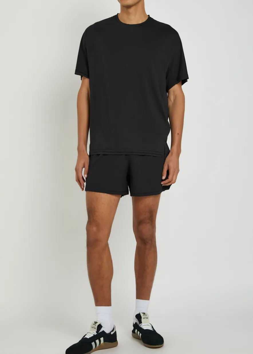 Logo-appliquéd jersey running T-shirt