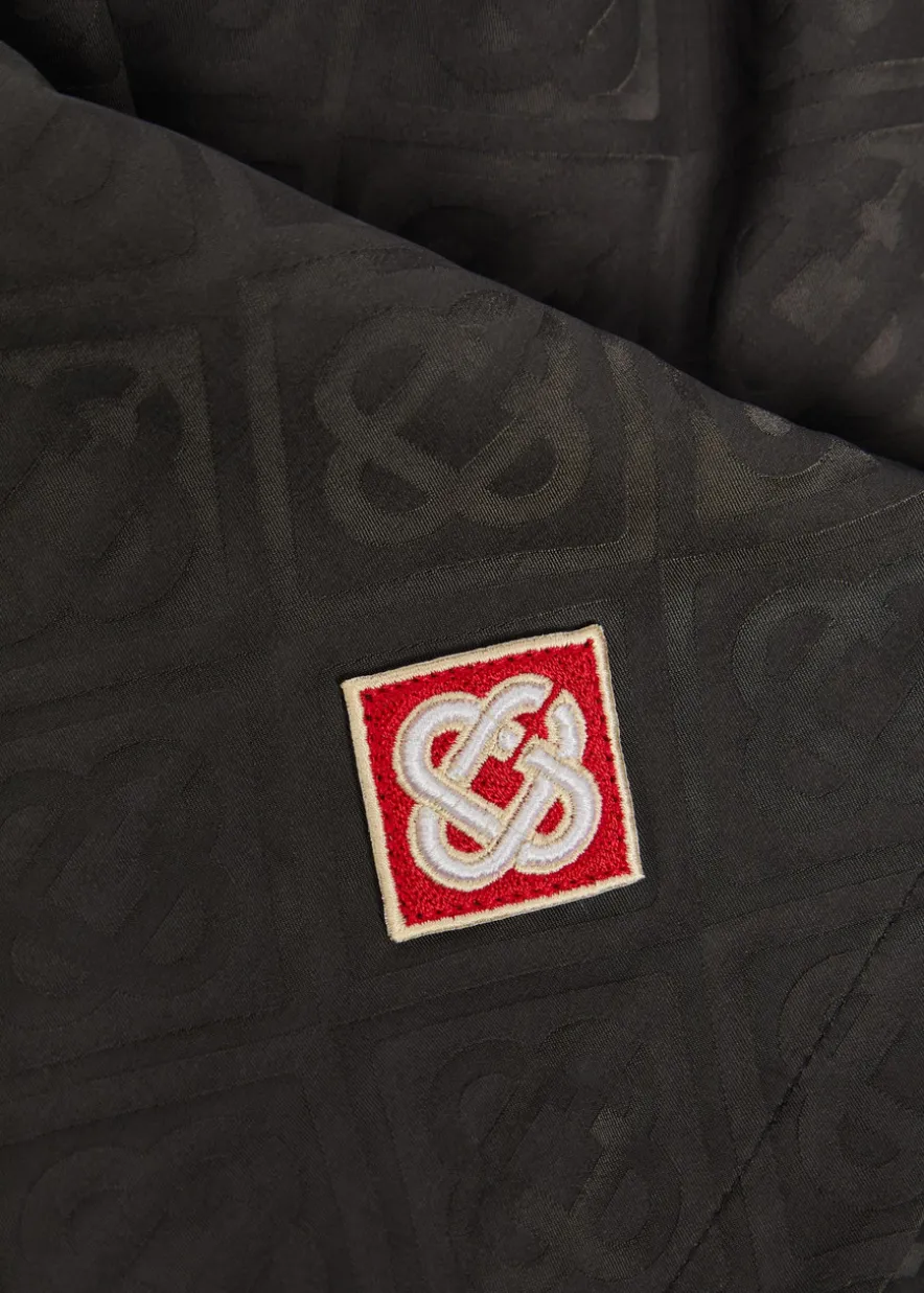 Logo-appliquéd monogram shell swim shorts
