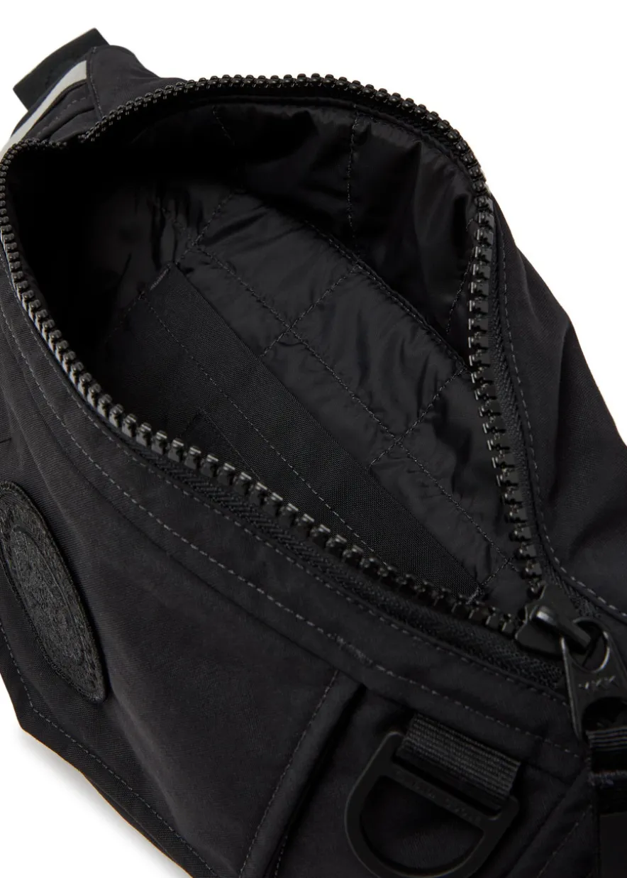 Logo-appliquéd nylon belt bag
