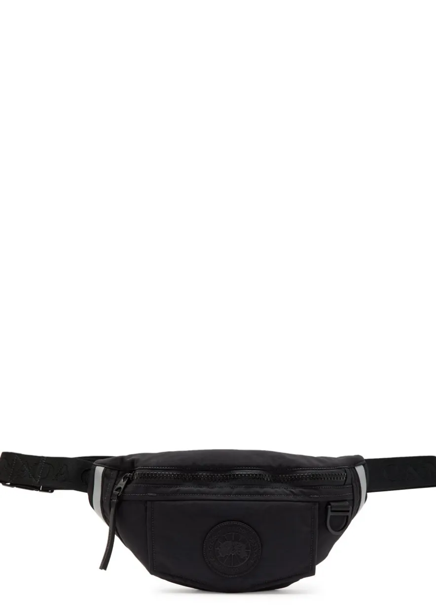 Logo-appliquéd nylon belt bag