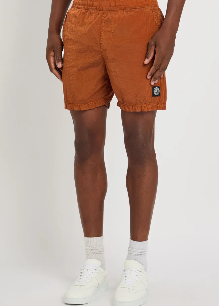 Logo-appliquéd nylon shorts