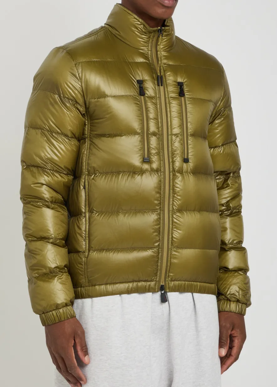 Logo-appliquéd padded shell jacket